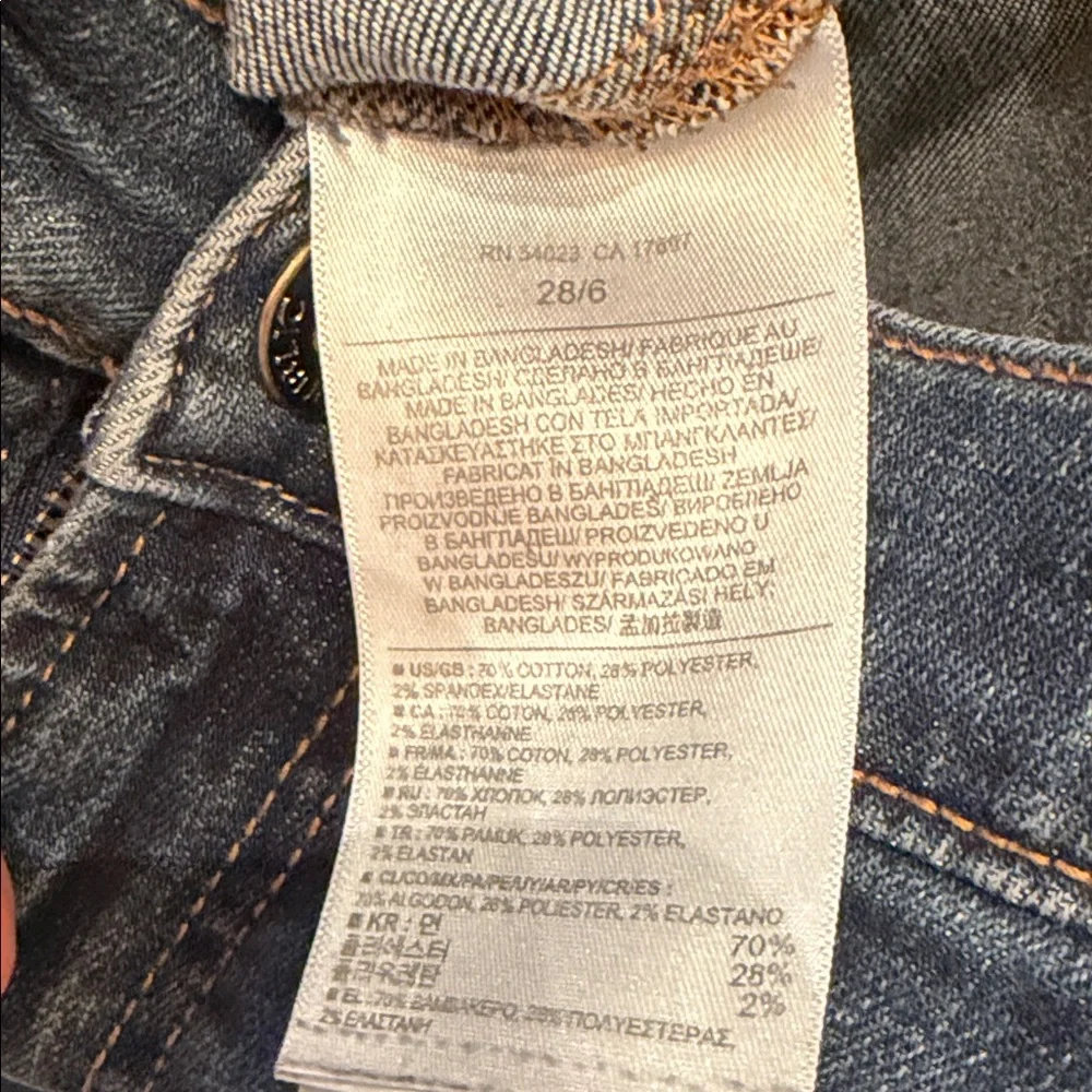 Banana Republic Factory Indigo Legging Jeans with Orange Stitching - Picture 7 of 7